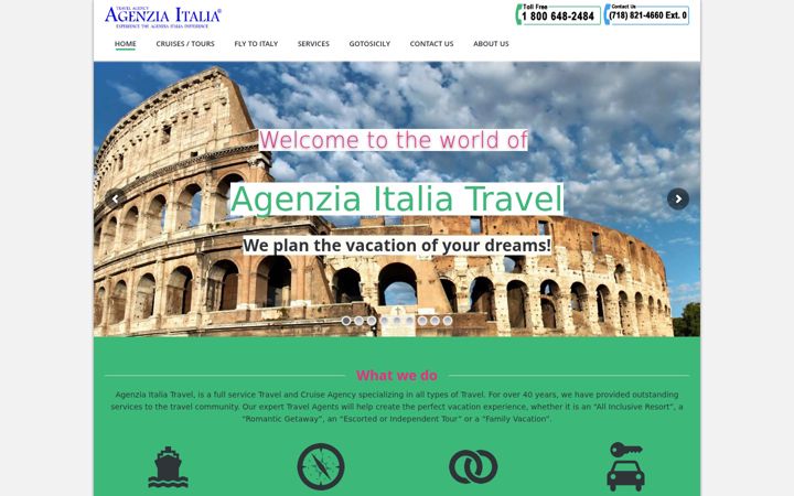 Screenshot of agenziaitalia.com