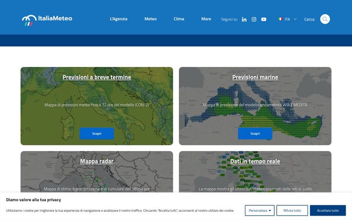 Screenshot of agenziaitaliameteo.it
