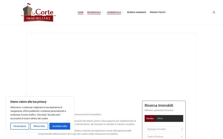 Screenshot of agenzialacorte.it