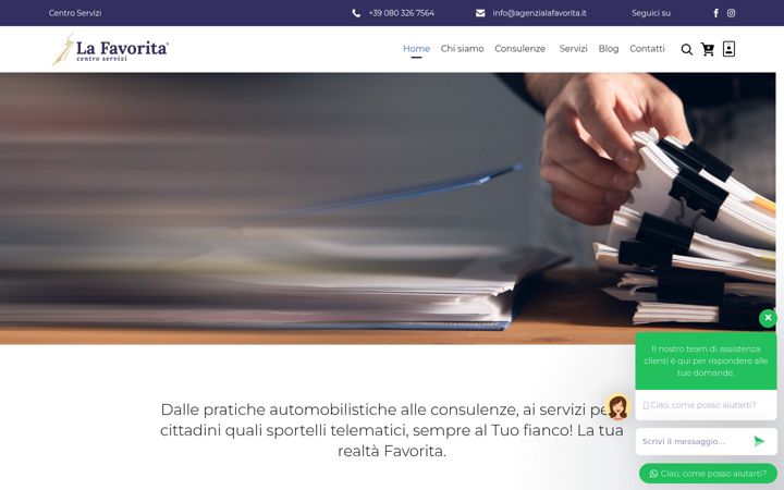 Screenshot von agenzialafavorita.it