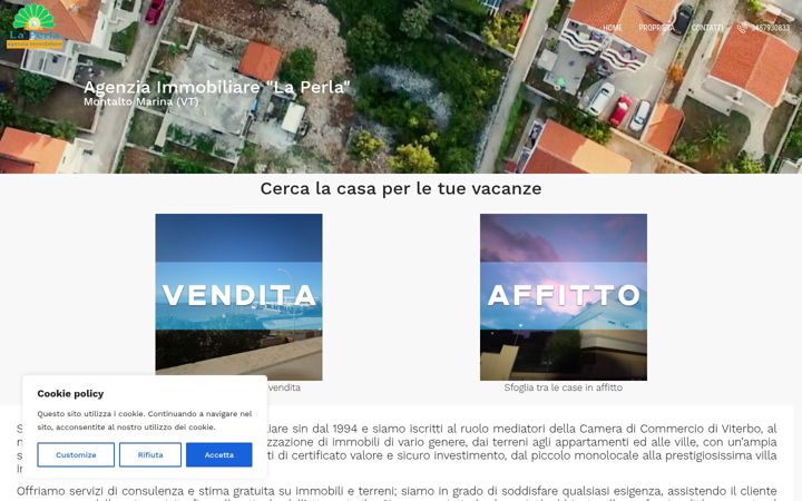Screenshot von agenzialaperla.it