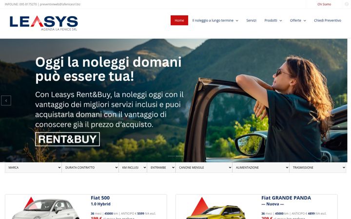 Screenshot von agenzialeasys.com