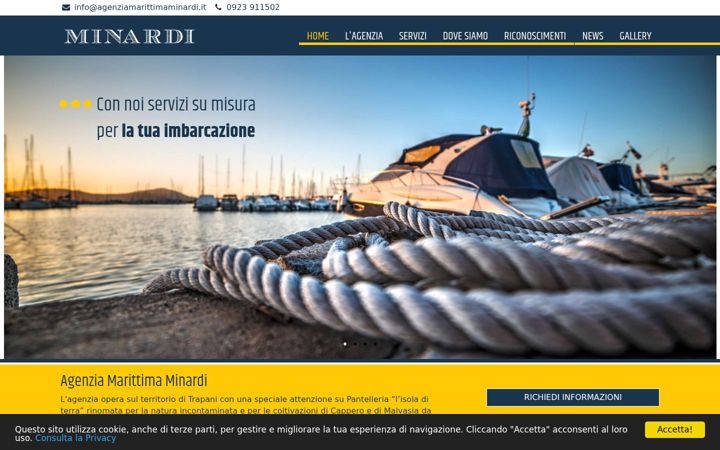 Screenshot of agenziamarittimaminardi.it