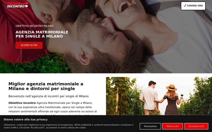 Screenshot of agenziamatrimoniale-milano.it