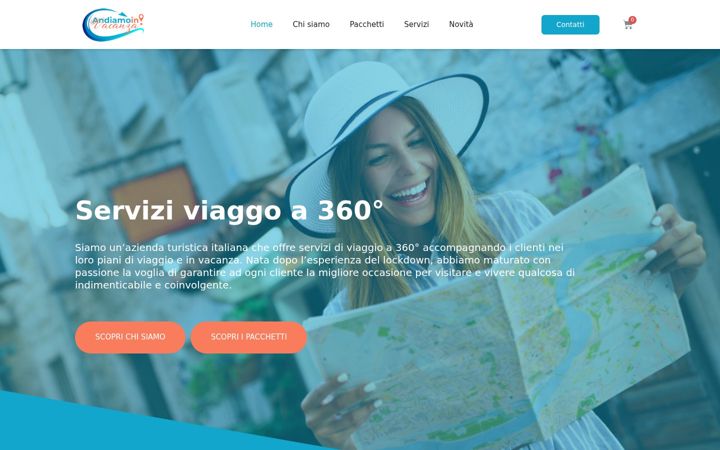 Ekrano kopija agenziandiamoinvacanza.it