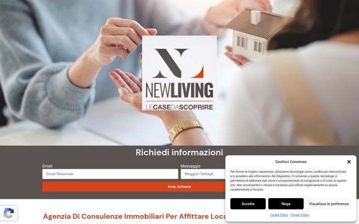 Screenshot of agenzianewliving.eu