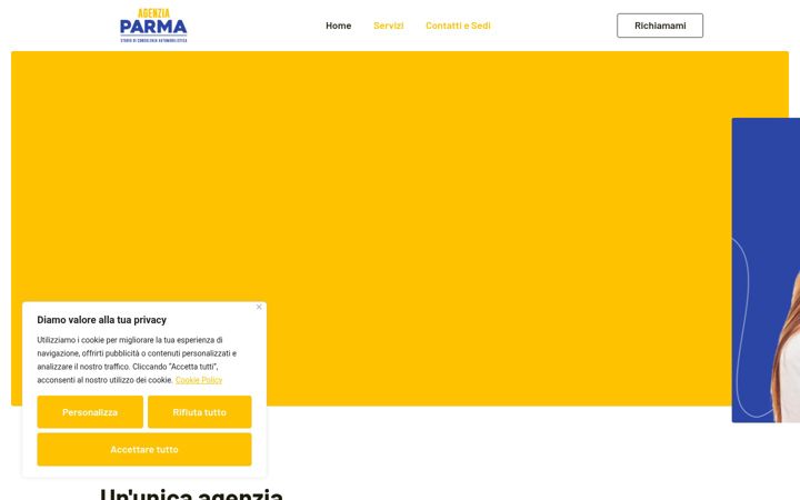 Screenshot of agenziaparma.com
