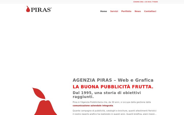 Ekrano kopija agenziapiras.com