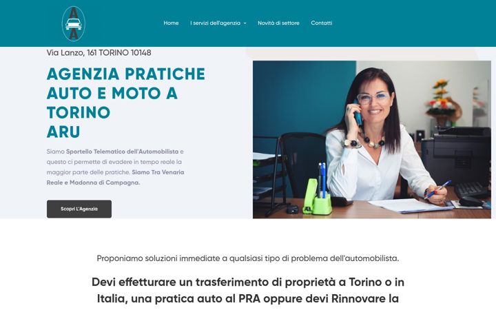 Screenshot of agenziapraticheautoaru.it