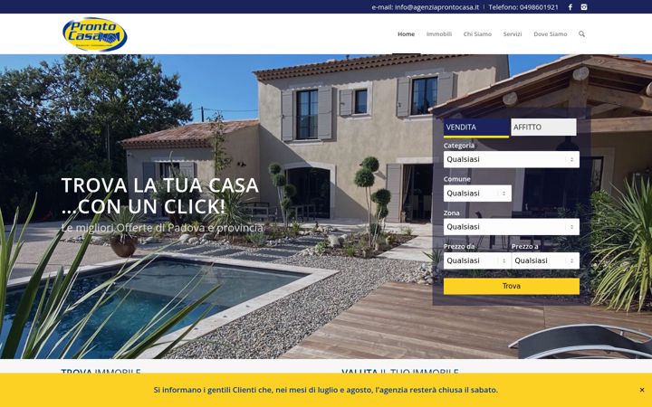Screenshot of agenziaprontocasa.it