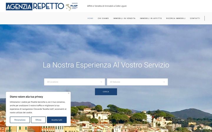 Screenshot of agenziarepetto.com