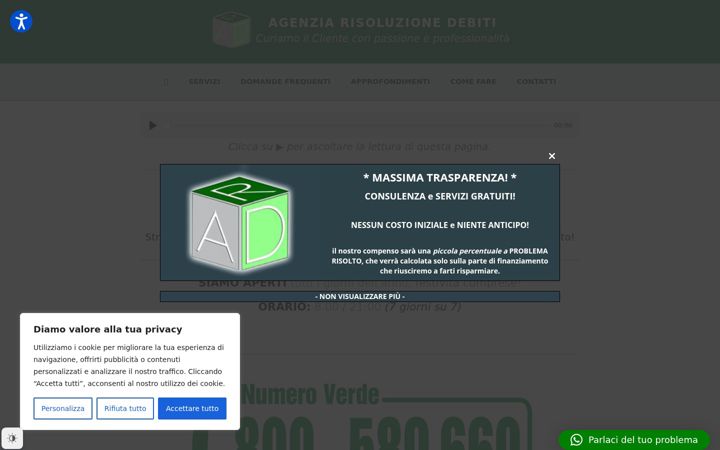Screenshot of agenziarisoluzionedebiti.it