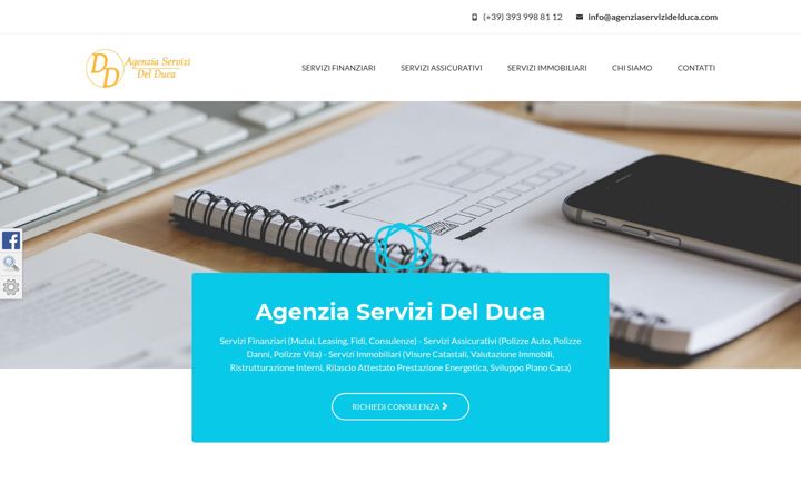 Screenshot of agenziaservizidelduca.com
