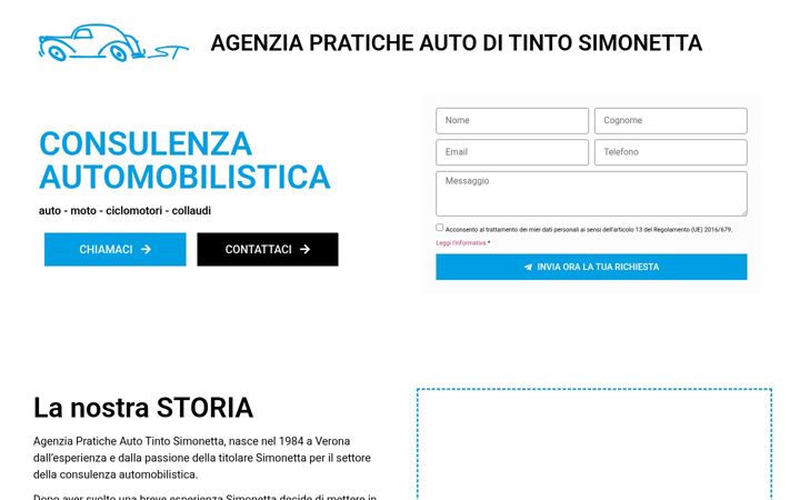 Screenshot of agenziatinto.it