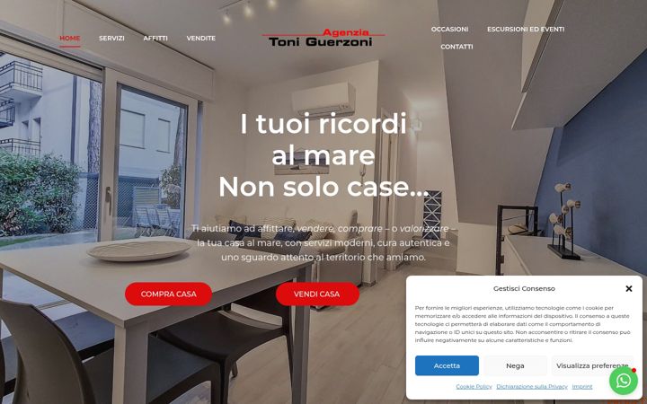 Screenshot of agenziatoniguerzoni.it