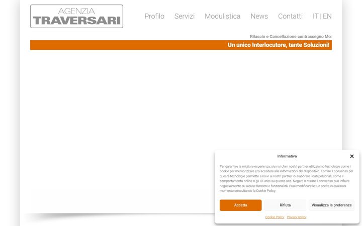 Screenshot of agenziatraversari.it