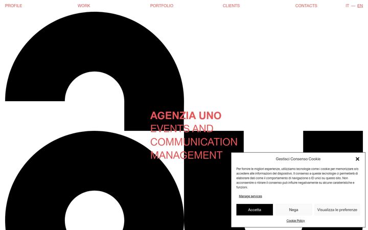 Screenshot von agenziauno.com