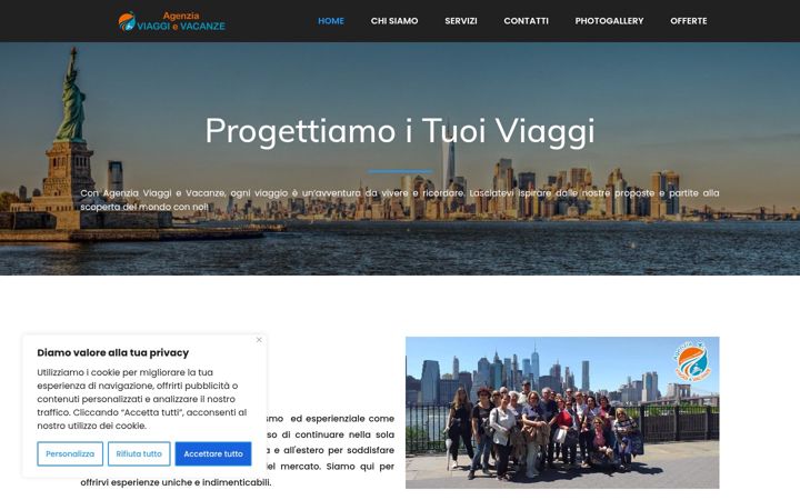 Screenshot di agenziaviaggievacanze.it