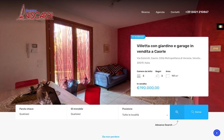 Screenshot of agenziaviscardi.it