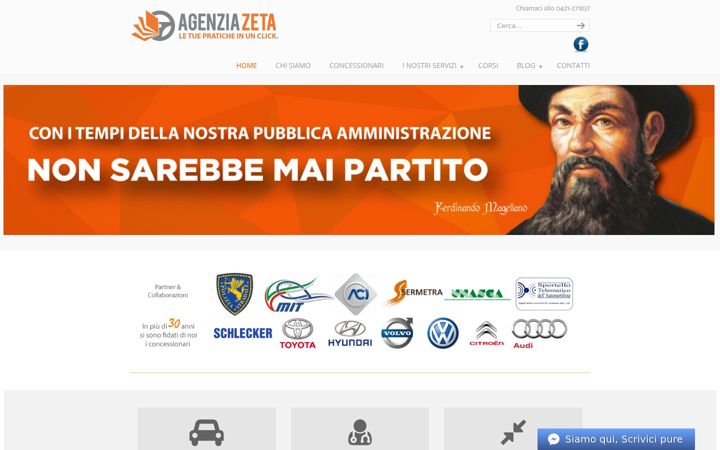 Snímek obrazovky agenziazeta.com