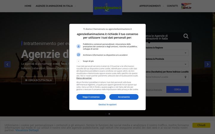 Screenshot of agenziedianimazione.it