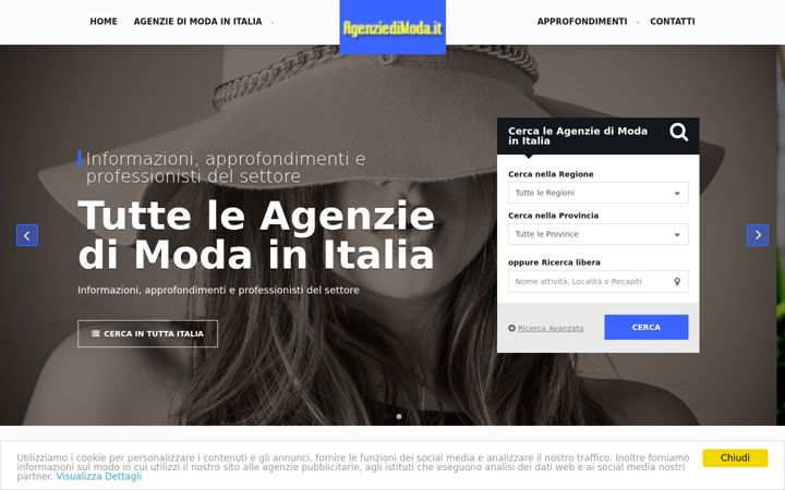 Screenshot of agenziedimoda.it