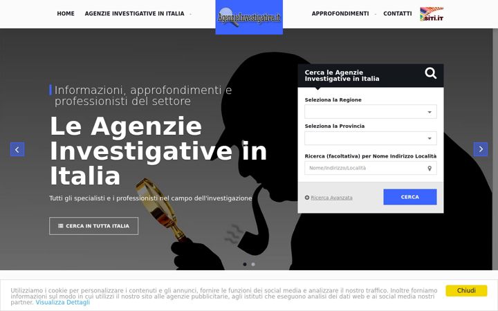 Snímek obrazovky agenzieinvestigative.it