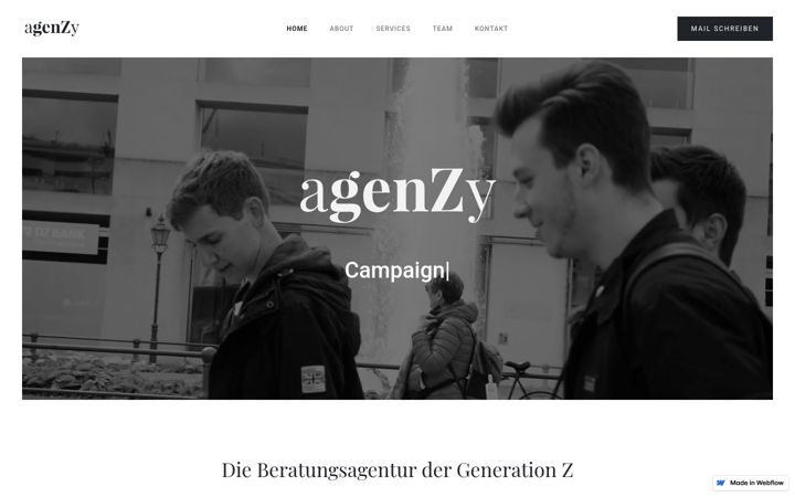 Screenshot of agenzy.webflow.io