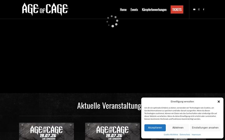 Screenshot of ageofcage.de