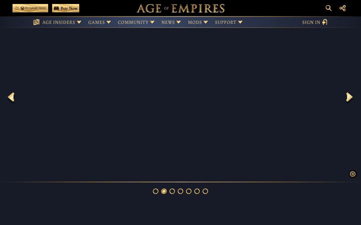 Screenshot του ageofempires.com