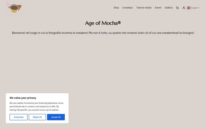 Captură de ecran a ageofmocha.com