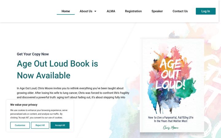 Screenshot di ageoutloudbook.com