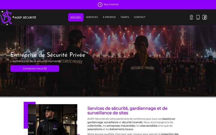 Snímek obrazovky agep-securite.fr