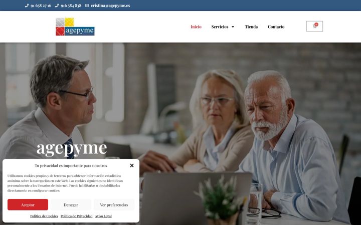 Screenshot of agepymeautonomos.es