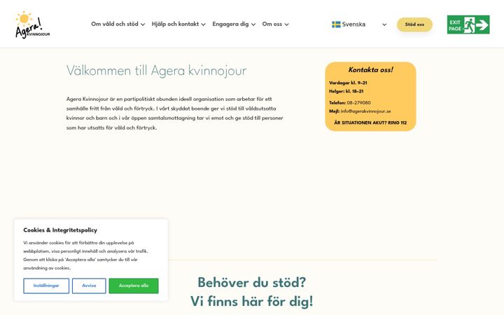 Ekrānuzņēmums no agerakvinnojour.se