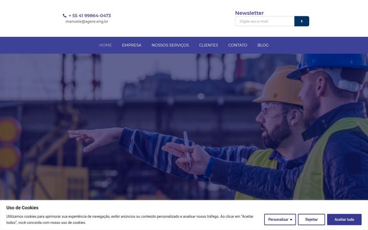 Screenshot of agere.eng.br