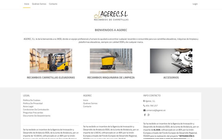 Captura de ecrã de agerec.es