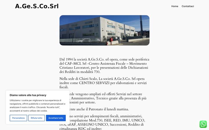 Screenshot of agescosrl.it