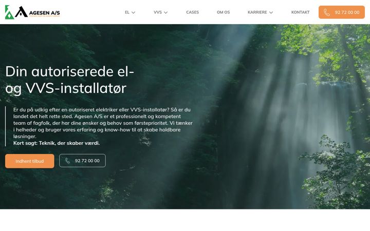 Screenshot of agesen-as.dk