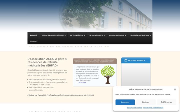 Ekraanipilt saidist agespa-lavie.com