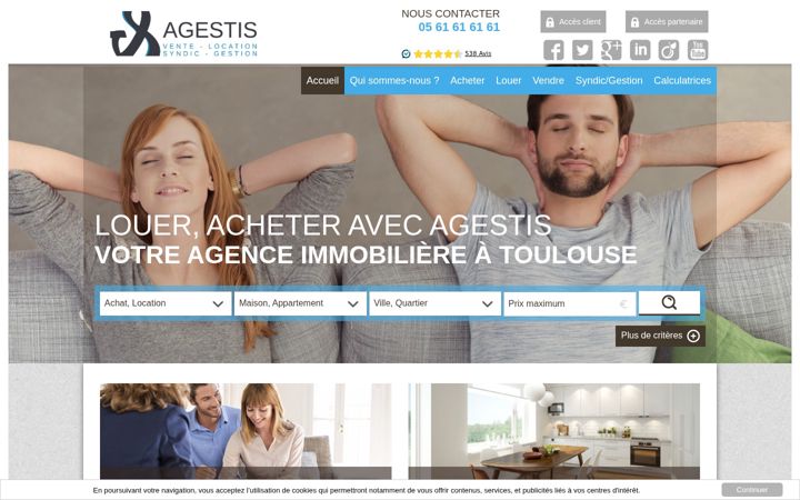 Ekraanipilt saidist agestis-immobilier.com