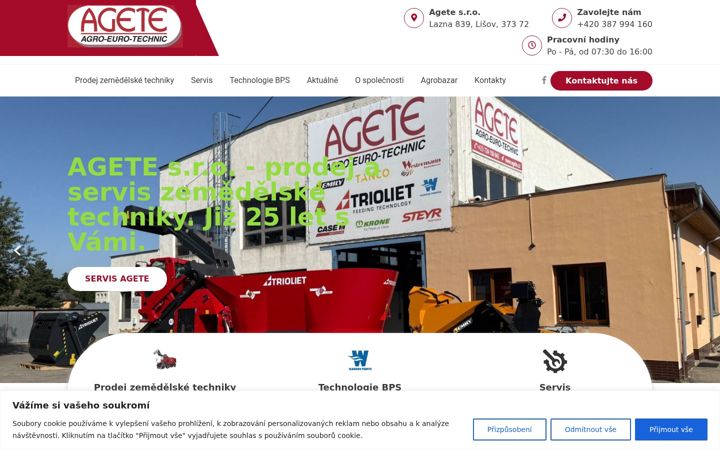 Screenshot of agete.cz