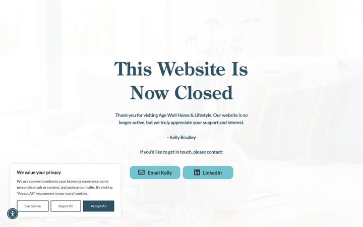 Screenshot of agewellhomeandlifestyle.com