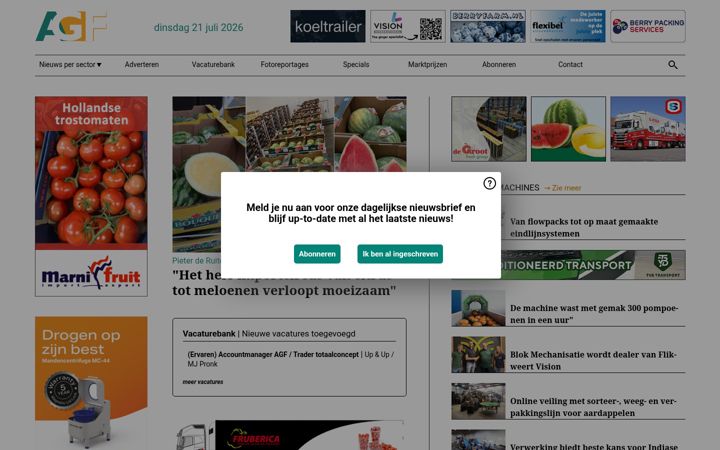 Screenshot of agf.nl