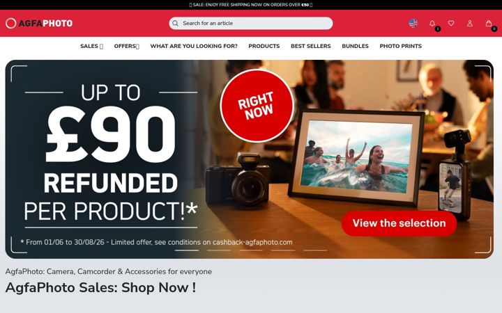 Screenshot of agfaphoto-gtc.com
