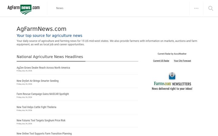 Screenshot of agfarmnews.com