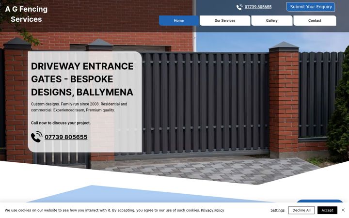 Screenshot von agfencingservices.co.uk