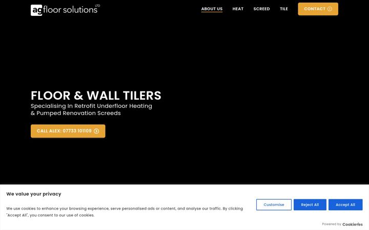 Screenshot of agfloorsolutions.co.uk