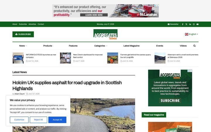 Screenshot of aggbusiness.com