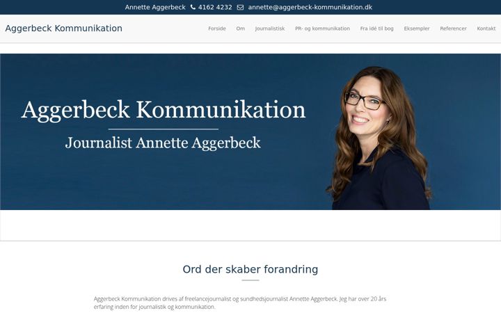 Screenshot of aggerbeck-kommunikation.dk